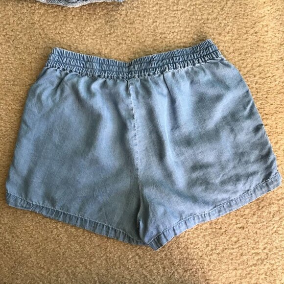 Forever 21 Chambray Embroidered Short Set Small Boho - Picture 4 of 8